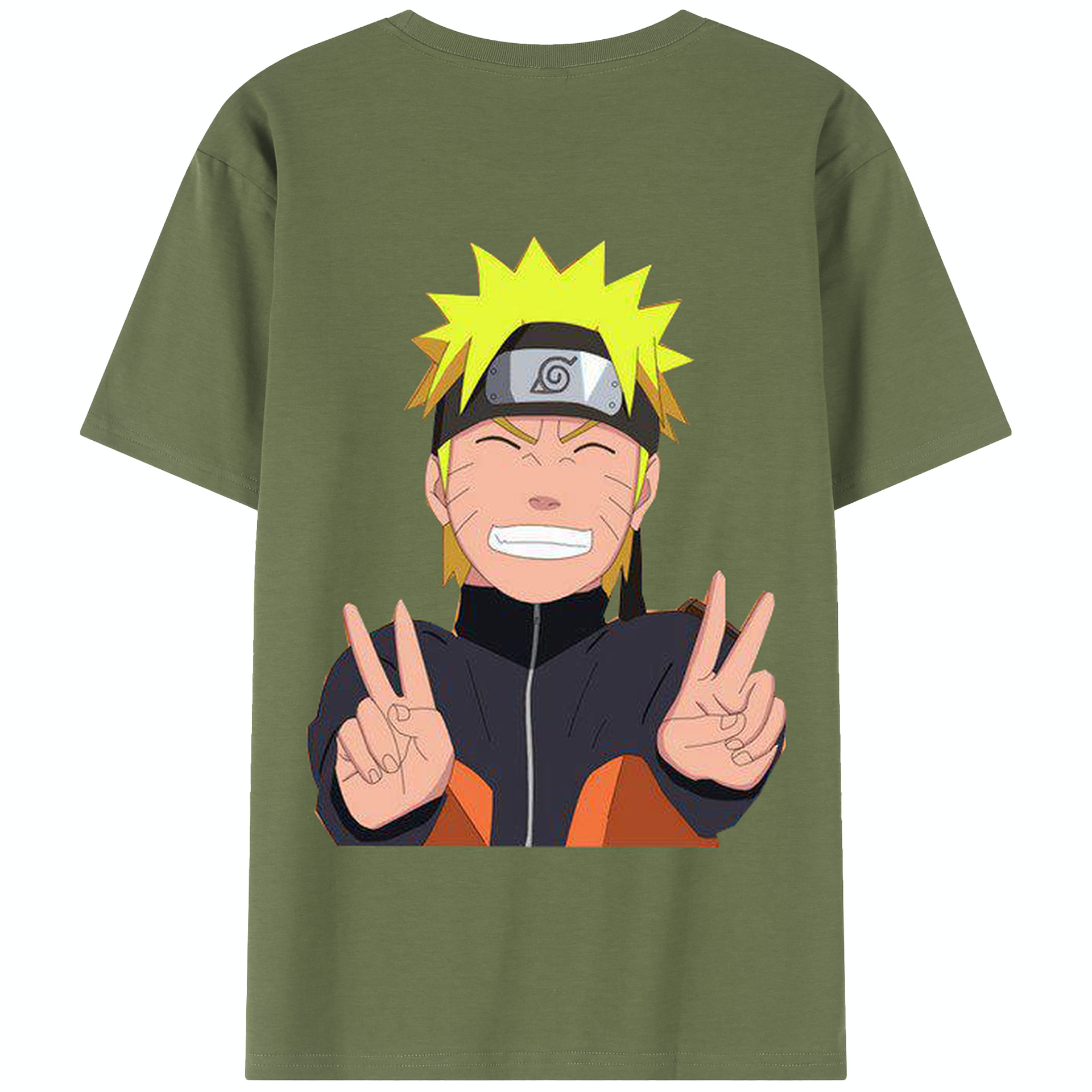 （画像用） NARUTO -ナルト- うずまき ナルト Uzumaki Naruto 綿100％半袖Tシャツ（背面プリント）